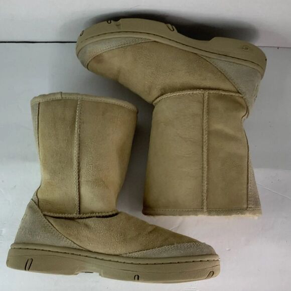 UGG Australia Ultimate Short Chestnut Tan Women Winter Mid Calf Boots Sz W6. - Picture 3 of 12